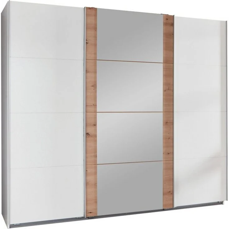 Schwebetürenschrank Bern Kleiderschrank Ausführung Weiß / Artisan Eiche – Bild 4