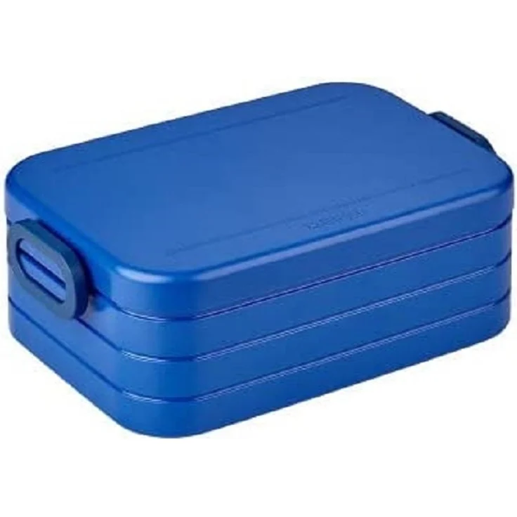 Mepal 2-tlg Bento-Lunchboxen Set Klein/Groß Take A – Brotdose mit Fächern, geeignet für bis zu 4 BZW. 8 Butterbrote, TPE/pp/abs, 0 mm Vivid Blue – Bild 5