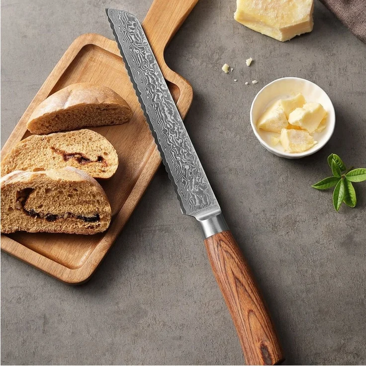 Wakoli Messer-Set Edib Pro 6 Damastmesser I Küchenmesser Kochmesser I 8-20cm Klingen (Damastmesser mit Geschenkbox, 6-tlg, 6er Damastmesser-Set mit Holzbox), 67 Lagen Damaststahl, VG-10 Stahlkern – Bild 3