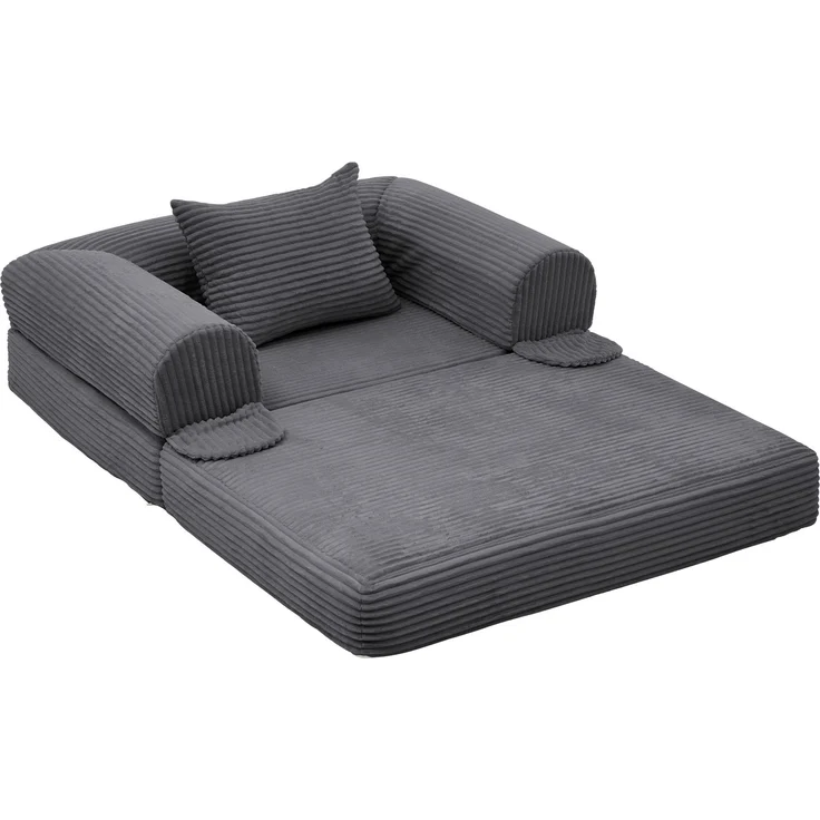 ZUBALIYA SchlafSofa mit Cordbezug, mit Schaumstoffpolsterung, ohne aufwendige Montage, für Wohnzimmer und Apartments – Bild 13