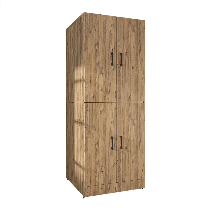 Roomart Waschmaschinenschrank DORA-II- Waschmaschinen- & Trocknerschrank mit Türen – Waschküchenschrank für Waschmaschine & Trockner • Eiche – Bild 7