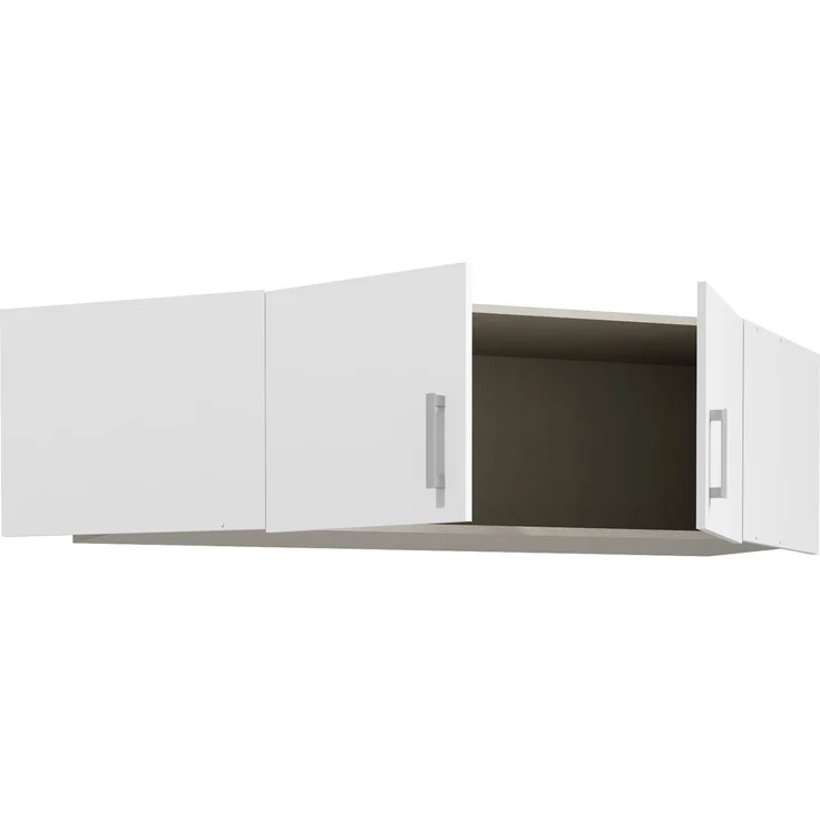 Forte ECONOBOX Schrankaufsatz 165, 2-türiger Drehtürenschrankaufsatz für Eckschrank, Holzwerkstoff, Weiß, 165,2 cm breit, 38,1 cm hoch, 54,2 cm tief – Bild 5
