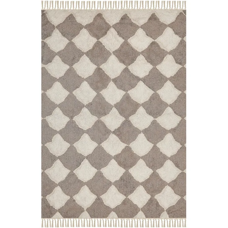 Teppich Baumwolle braun beige 160 x 230 cm SINOP