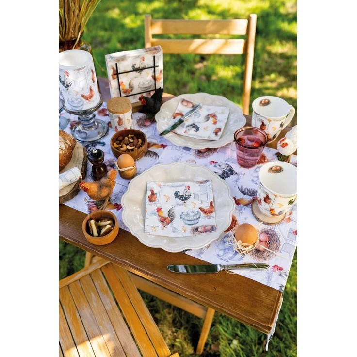 Ambiente® Geschirrtuch Chicken farm, (1-tlg, 1-teilig), Geschirrtücher ca. 50x70cm Baumwolle – Bild 2