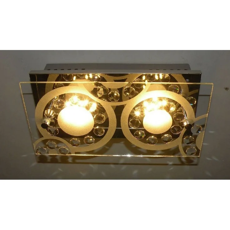 LED Wandlampe, Chrom, Kristalle, L 24 cm – Bild 4