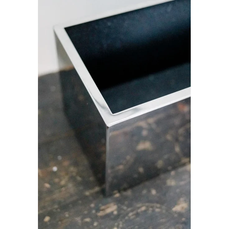 VIVANNO Balkonkasten Edelstahl ACENTO VERTICO Kasten - Edelstahl Poliert Poliert (1 St), 60x17x17 cm – Bild 7