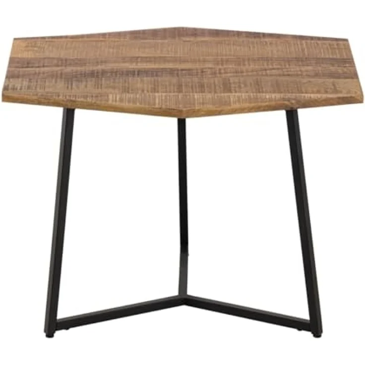 Amagohome Couchtisch Beistelltisch Couchtisch Inka 6-eckig Wohnzimmer Tisch 56 x 48 cm Man – Bild 4