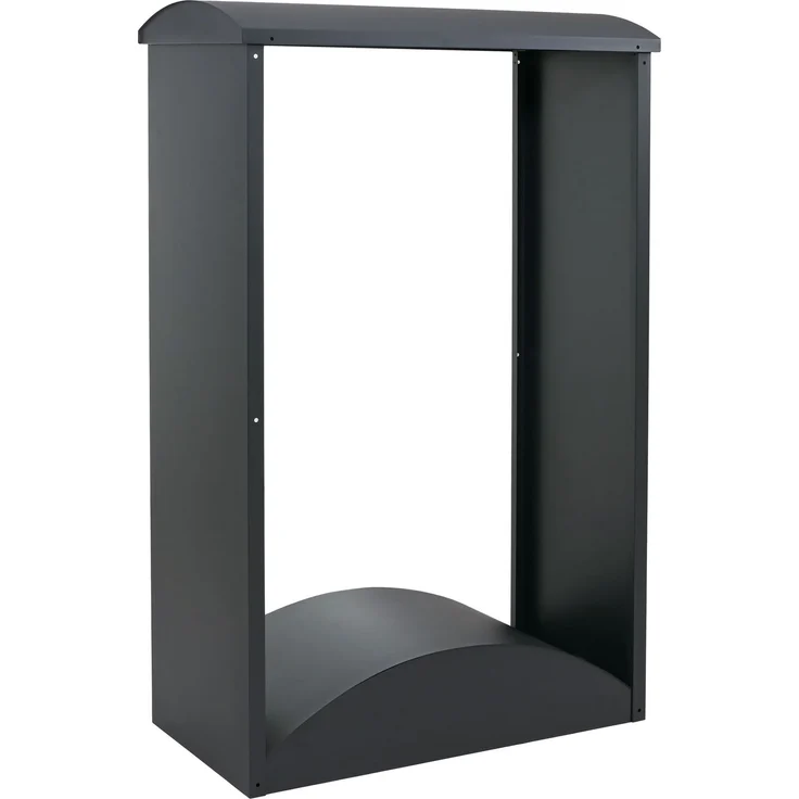 Brennholzlager HWC-P77, Kamin-/Feuerholzregal Holzlager Holzunterstand Outdoor Metall 160x98x50cm ~ anthrazit – Bild 9