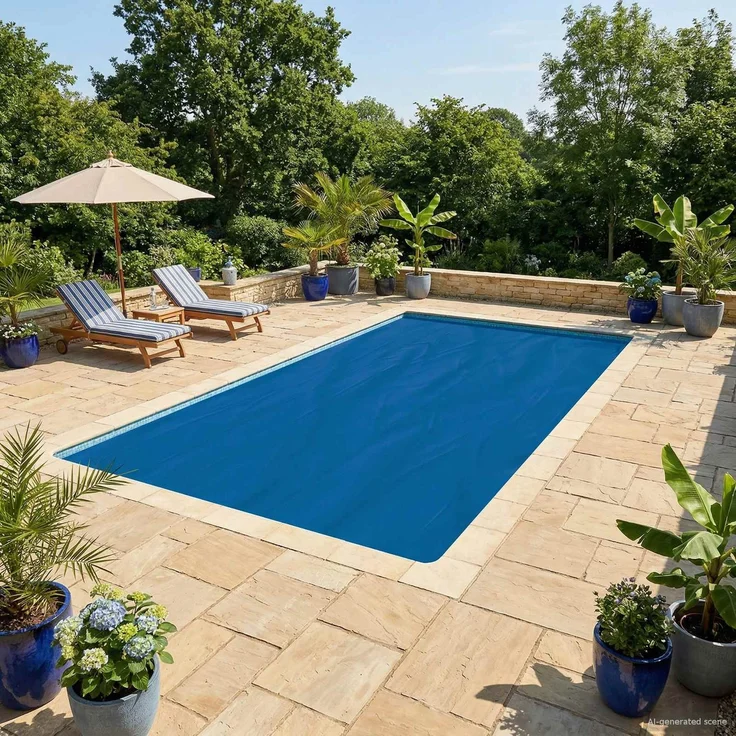 vidaXL Solar Poolabdeckung Hochwertig 800 x 500 cm 200 μm Quadratisch 42034538 – Bild 1