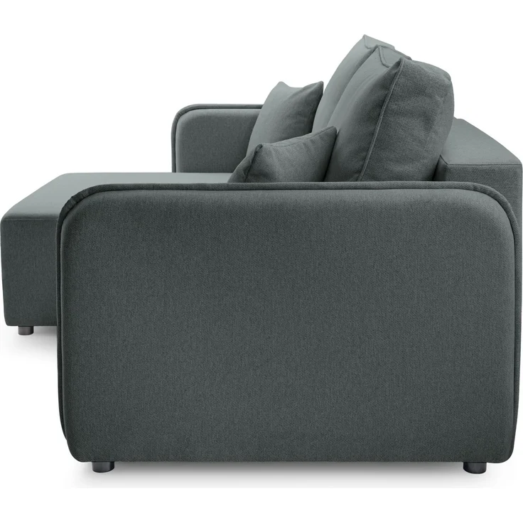 Selsey 'Kassian' Ecksofa mit Schlaffunktion und Bettkasten, grau, links – Bild 8