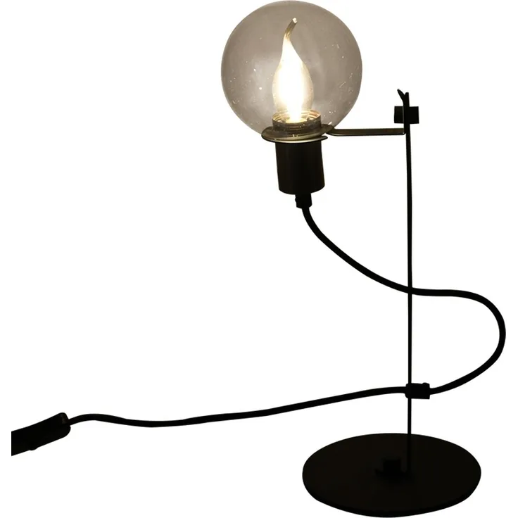 Tischleuchte, Glaskugel, Höhenverstellbar, H 47 cm