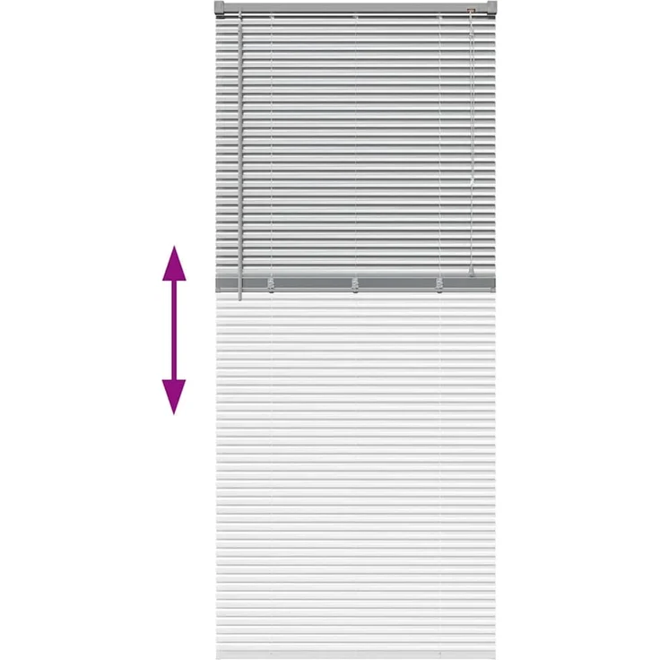 vidaXL Venezianische Jalousie Silber 175 x 70 cm 25 mm Aluminium 42005916 – Bild 12