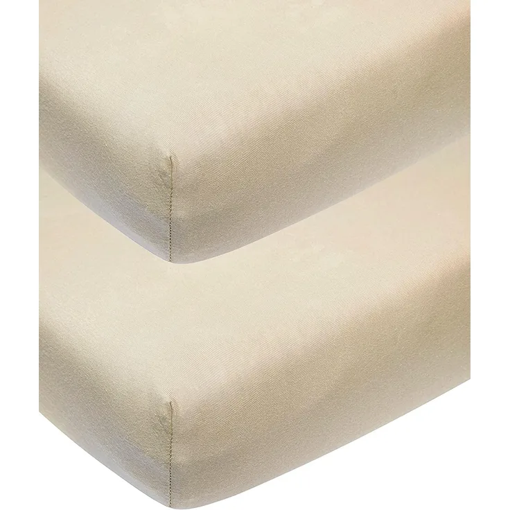 Meyco Jersey Spannbettlaken 2-Pack 60x120 cm Sand