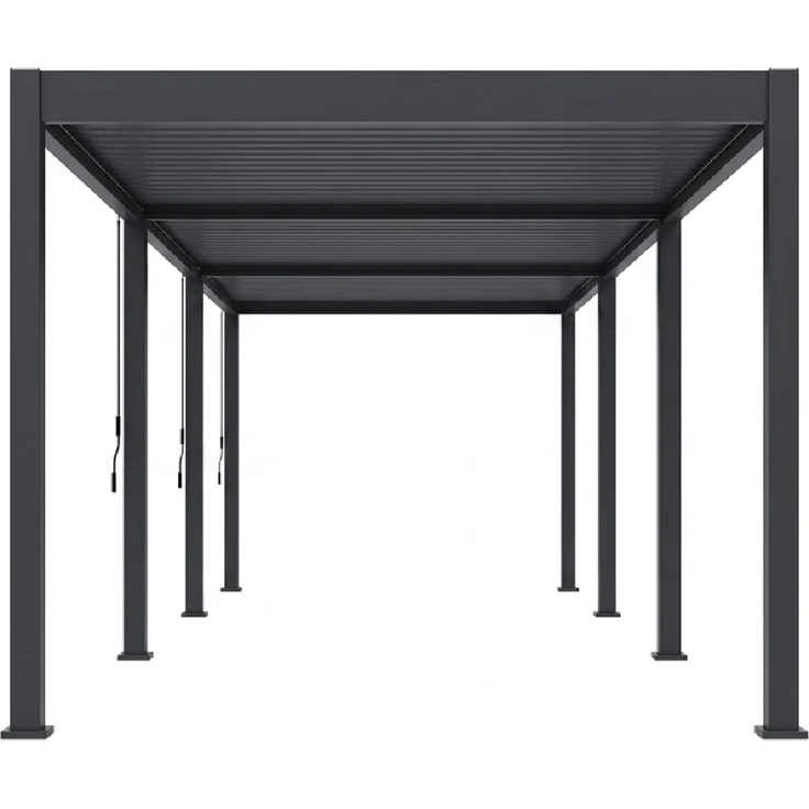 Weide Classic Pergola Aluminium 3x9m mit Lamellendach freistehend anthrazit – Bild 3