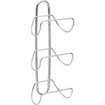 mDesign Handtuchhalter Regal Ablage Metall verchromt Silber 3 Halterungen