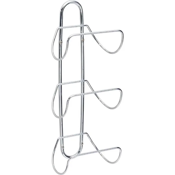 mDesign Handtuchhalter Regal Ablage Metall verchromt Silber 3 Halterungen