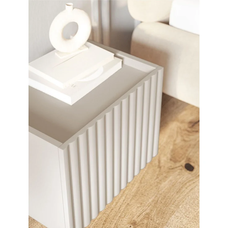 Selsey ‘Fiorra’ Wandnachttisch, Greige, 37 x 48 x 37 cm – Bild 3
