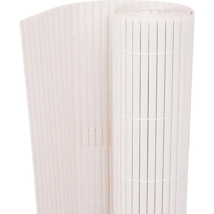 vidaXL Gartenzaun Weiß 150 x 300 cm PVC 43632 – Bild 1