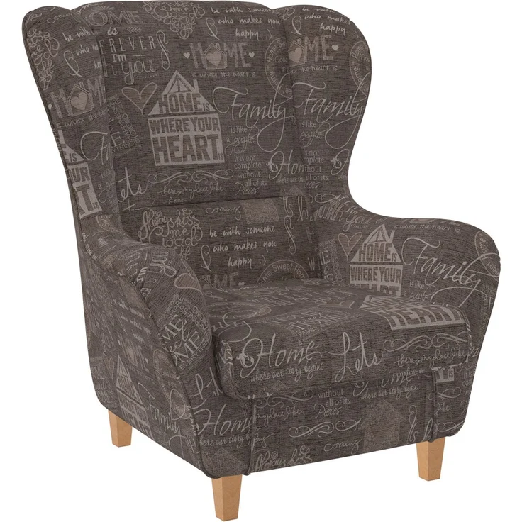Supellex Sofia Ohrensessel mit Hocker | Design Helsinki Braun – Bild 2