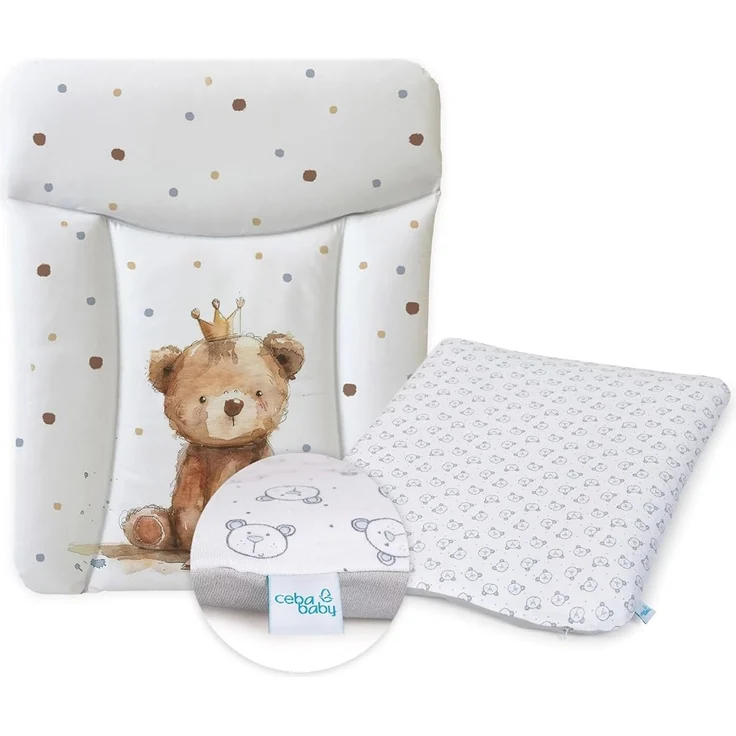 Ceba Baby® Wickelauflage 50x70 cm – Weiche Baby Wickelunterlage - Wasserdicht, abwaschbar - inkl. abnehmbarem Baumwollbezug – Für Jungen und Mädchen – OEKO-TEX® Standard 100 – Made in EU – Bild 1