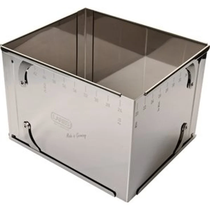LARES Backform Backrahmen mit Klemmung - aus Edelstahl, mit verstellbarer Größe und extra hohem Rand - Made in Germany – Bild 4