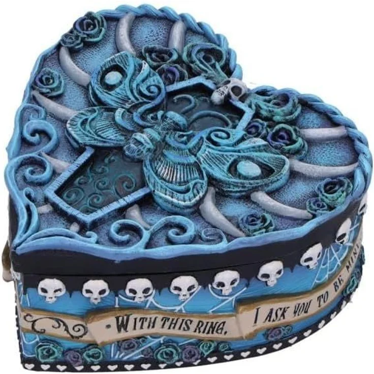 Nemesis Now Schmuckkassette Corpse Bride - Hochzeit mit einer Leiche With This Ring Vow 5 cm (1 St), Offiziell lizenzierte, handbemalte Schmuckschatulle – Bild 2