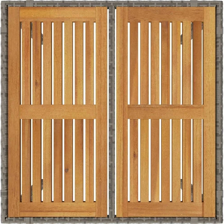 vidaXL Garten Essgruppe 3 pcs Grau und Braun Poly-Rattan 3365435 – Bild 7