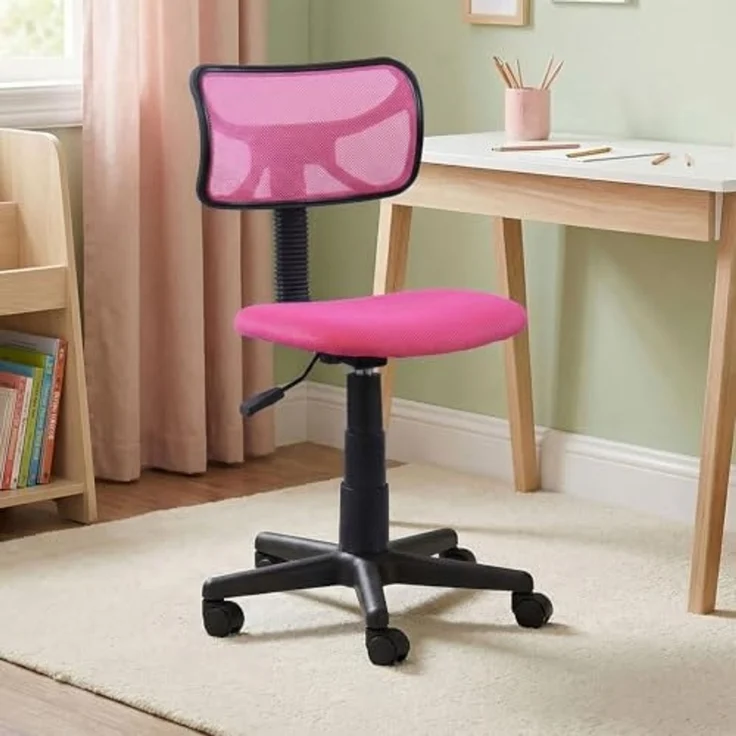 IDIMEX Drehstuhl MILAN, ergonomischer Schreibtischstuhl mit Netzbezug pink – Bild 2