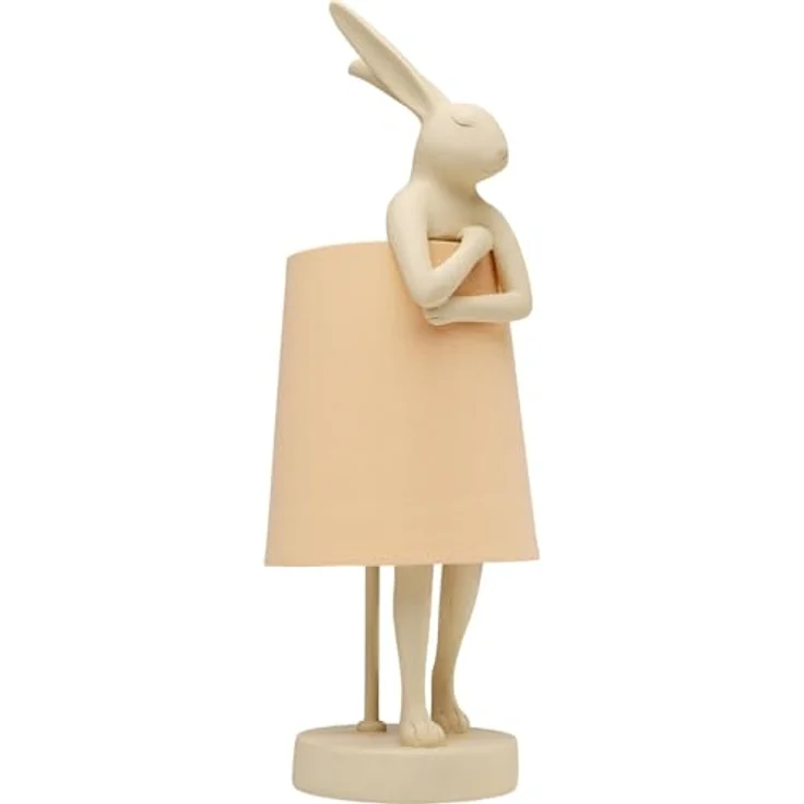 Kare Design Tischleuchte Animal Rabbit, Peach, Hasenleuchte, Tischlampe, Tiermotiv, Home Office, kein Leuchtmittel enthalten, 50 x 17 x 20 cm (H/B/T) – Bild 6