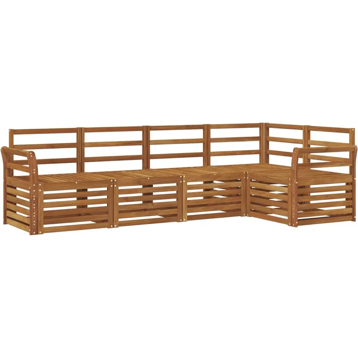 vidaXL Outdoor-Sofagarnitur 5 stk. 5-Sitzer Natur Massivholz Akazie 3374809 – Bild 2