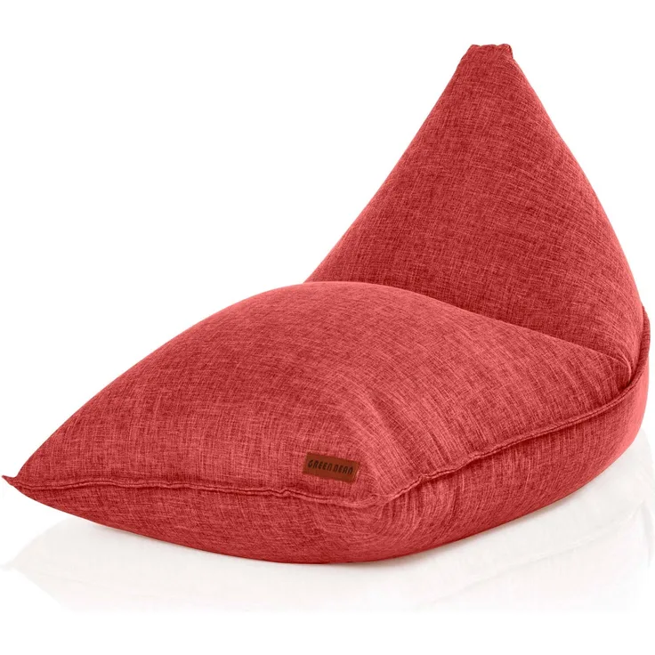 Green Bean® Sitzsack "Triangle" 150x100x100cm mit 220 Liter EPS-Perlen Füllung - Kuschelig Weich Waschbar - Rot