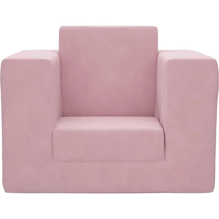 vidaXL Schlafsofa für Kinder Rosa Weicher Plüsch 4104807 – Bild 3