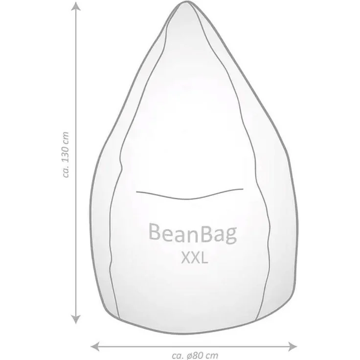 Sitzsack Easy XXL ca. 300 Liter anthrazit – Bild 3
