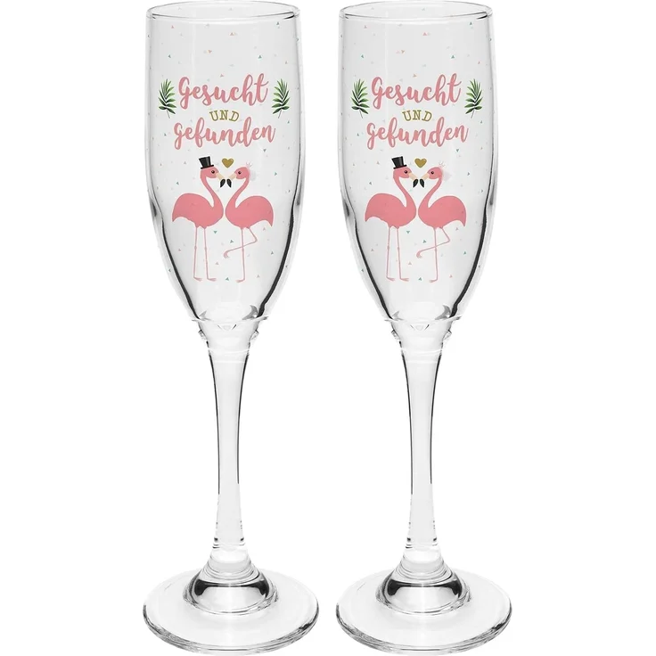 Sheepworld Sektglas Prosecco Glas Sektglas-Set in Geschenkbox zur Hochzeit Sheepworld, Material: Glas