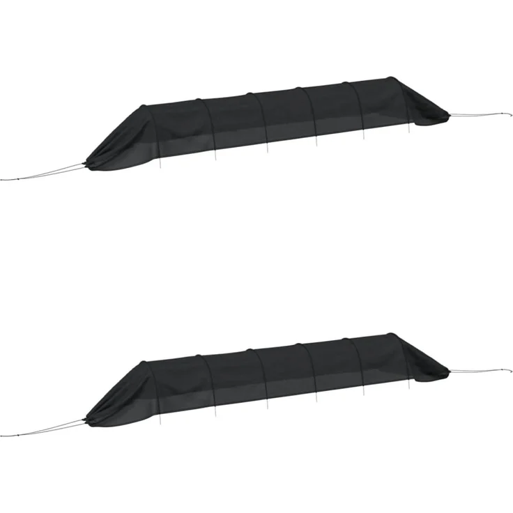 vidaXL Netztunnel 2 Stk. Schwarz Stahl und Polyethylen 3281496 – Bild 2