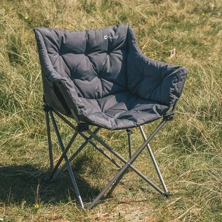 Outwell Campingstuhl 470474 4 Beine Schwarz Grau – Bild 2