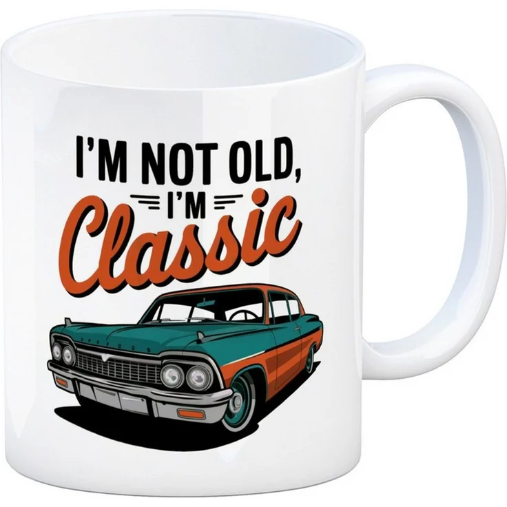 speecheese Tasse Vintage-Auto Kaffeebecher - I'M NOT OLD, I'M CLASSIC – Bild 3