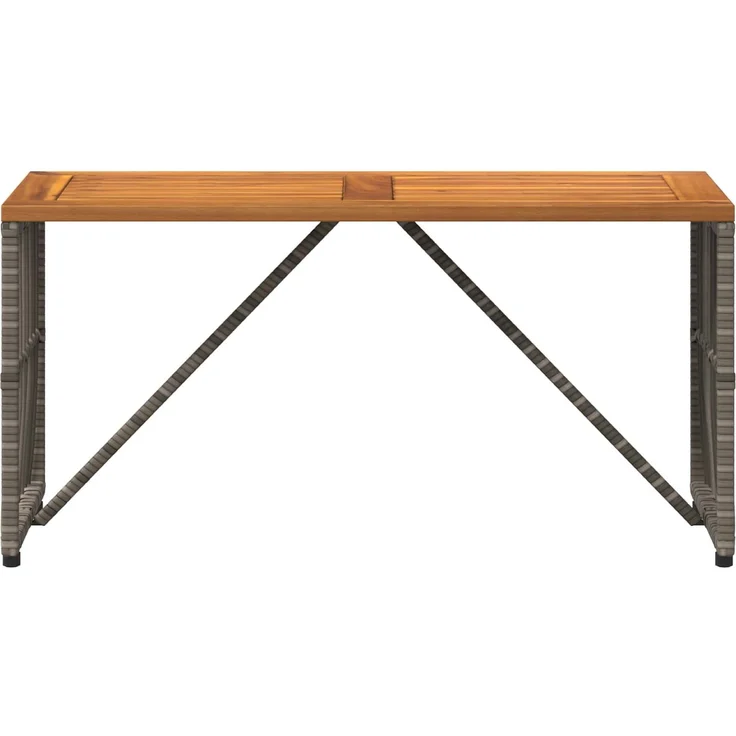 vidaXL Tisch für Outdoor Grau 80 x 40 x 40 cm Stahl und Poly Rattan 42025147 – Bild 5