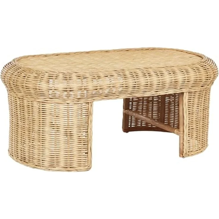 Beliani 'LIVADEIA' Gartentisch, Rattan Natürlich – Bild 1