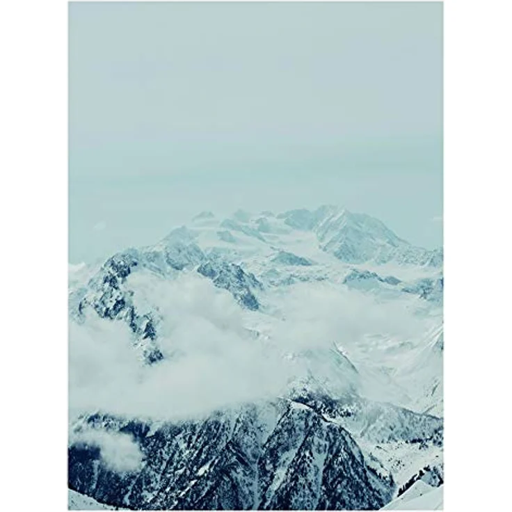 Komar Wandbild Mountains Clouds, Kunstdruck auf Fotopapier, 30 x 40 cm, ohne Rahmen, seidenmatte Oberfläche, lichtbeständig, wasserfest, Made in Germany – Bild 1