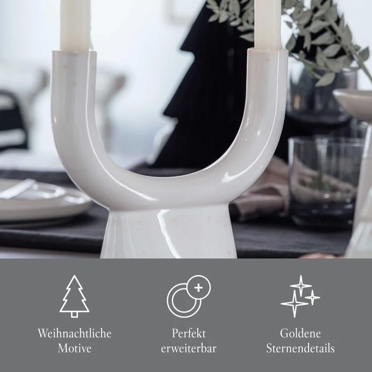 like. by Villeroy & Boch Winter Glow Kerzenhalter U-Form – Bild 4