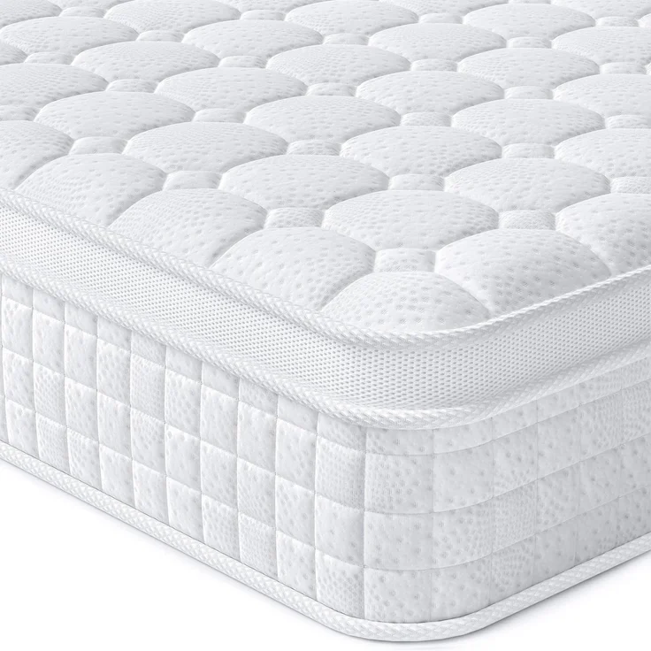 Vesgantti Hybridmatratze 80x200, H3 7-Zonen Druckentlastung Orthopädische Matratze, Taschenfederkernmatratze Oeko-TEX Zertifiziert, atmungsaktiv (30 cm Tight Top, weiß)‌
