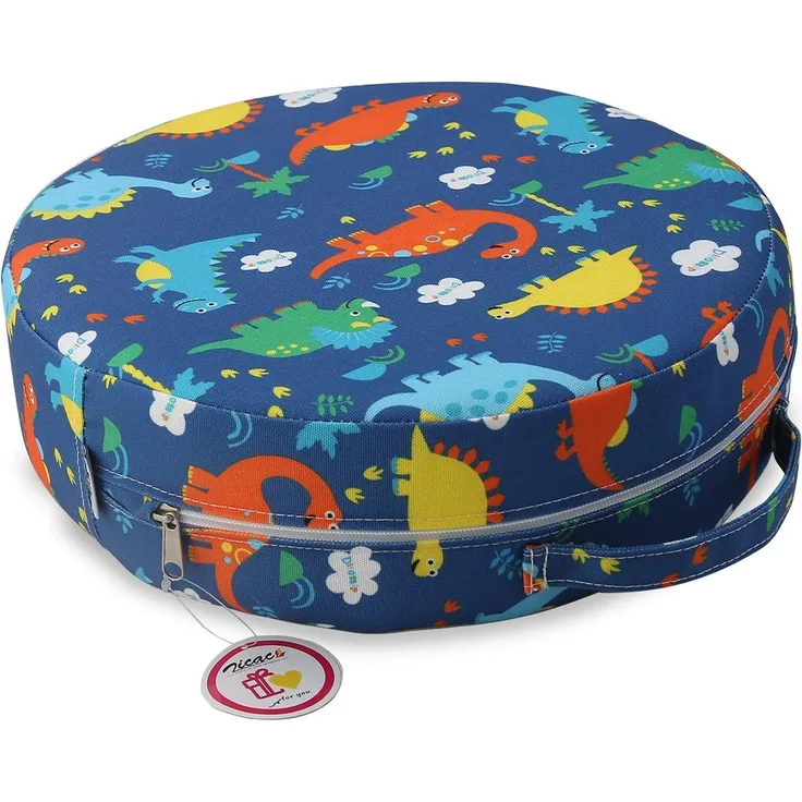 Zicac Sitzerhöhung Sterne Muster Tragbare Sitzerhöhung mit Seitentasche für Kinder Seat Pad(Runden) (blau)