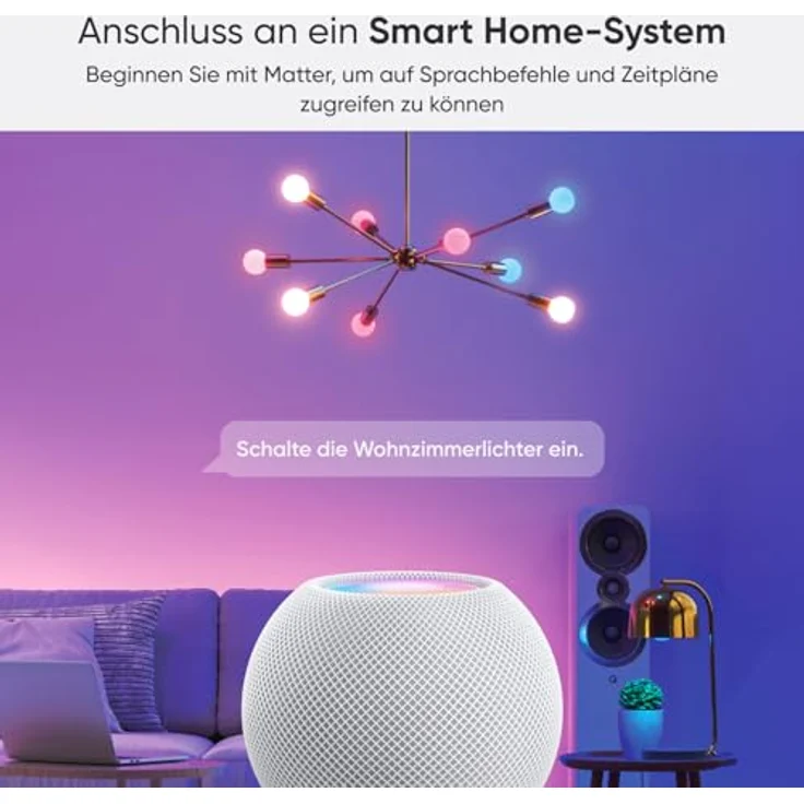 Nanoleaf Essentials Matter WLAN Smart Bulb E27 - 4PK EEK G – Bild 8