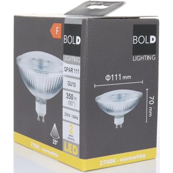 BOLD 10298 LED-Lampe EEK F (A - G) GU10 Reflektor 4 W = 32 W Warmweiß (Ø x H) 111 mm x 70 mm nicht dimmbar 1 Stk – Bild 9