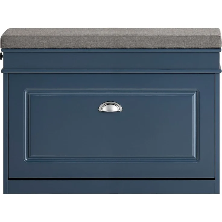 SoBuy FSR82-L-B Schuhbank, MDF, Lackiert, Dunkelblau, 75 x 51 x 24 cm – Bild 1