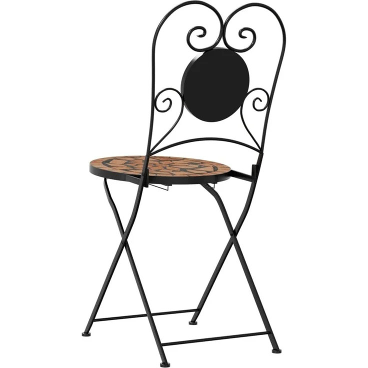 vidaXL Bistrostühle 2 Stk. Klappbar Terracottarot Keramik 4003403 – Bild 6
