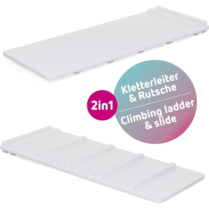 babybay Kletterleiter und Rutsche Littlefoot 2-in-1 für Lernturm und Kletterdreieck, weiß lackiert – Bild 3