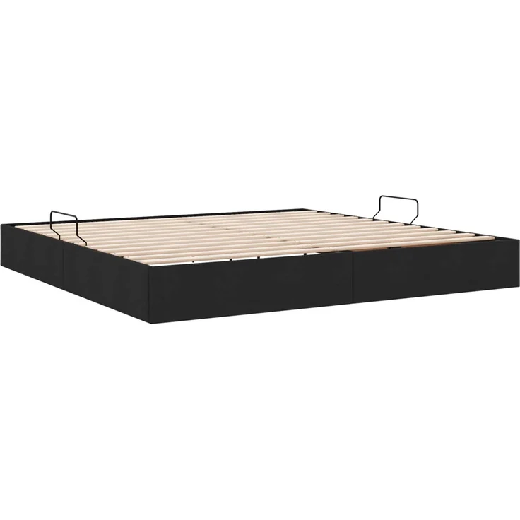 vidaXL Ottoman Bettgestell mit Speicher Schwarz 200 x 200 cm Stoff 3442846 – Bild 9