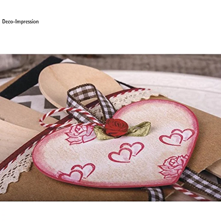 Tags weiß - Herz, FSC 100%, 7x6cm, SB-Btl 24Stück (0,10 € pro 1 Stück) – Bild 2